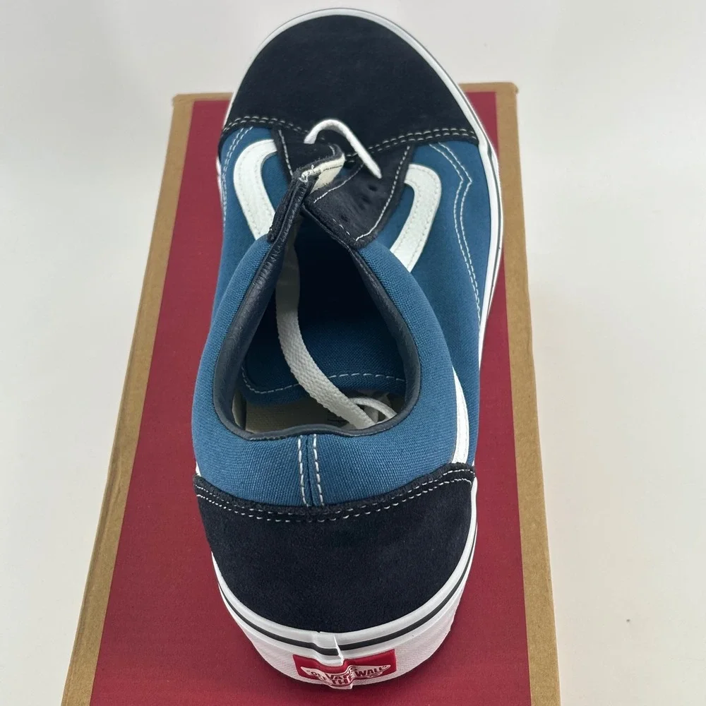 Vans Old Skool Sneakers Mens 10.5 Womens 12 Navy Black Suede Canvas VN000D3HNVY
